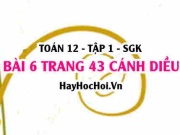 Bài 6 trang 43 Toán 12 tập 1 Cánh Diều